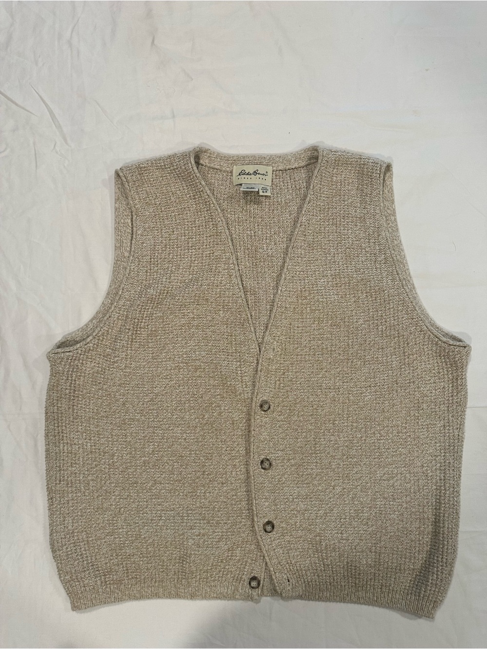 Eddie Bauer Wool V-Neck Sweater Vest Size Small